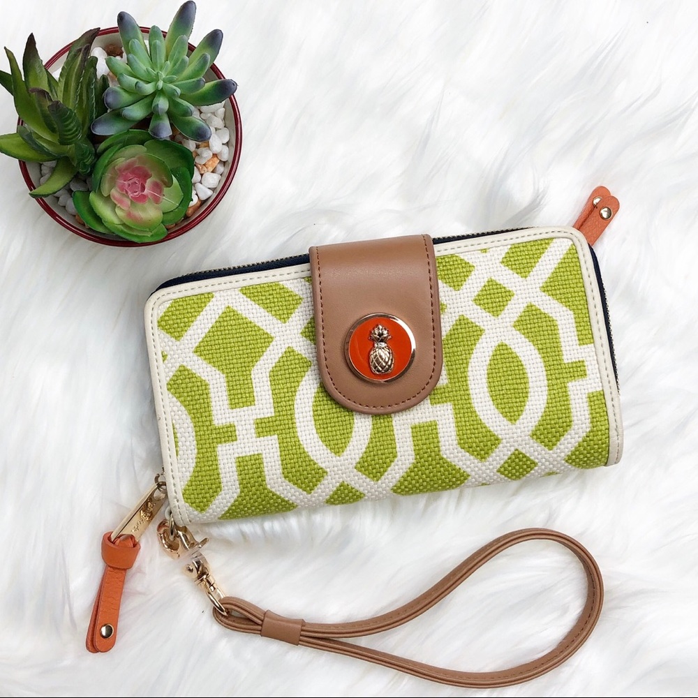 Spartina pineapple wristlet wallet